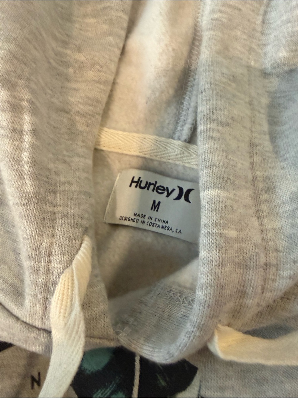 Hurley Gray Pullover Hoodie with Floral Logo - Picture 4 of 5